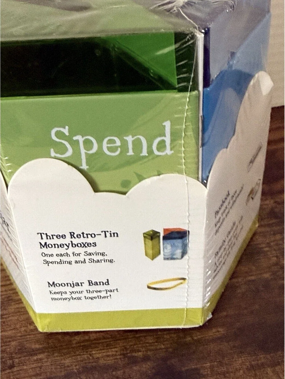 Moonjar Three-Part Moneybox Save Spend Share Money Management Toy New Sealed